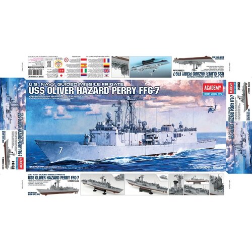 Academy 1/350 USS Oliver Hazard Perry FFG-7 Plastic Model Kit *Aus Decals* [14102] 