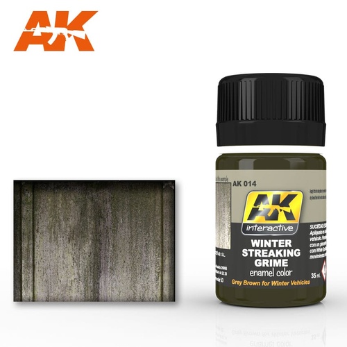 AK Interactive Weathering: Streaking Grime For Winter Vehicles 35ml Enamel Paint