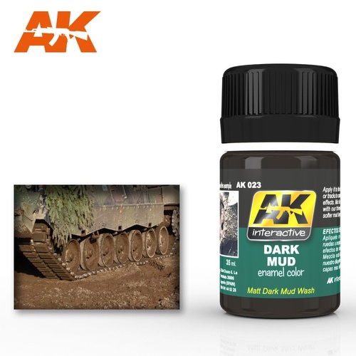 AK Interactive Weathering: Dark Mud Effects 35ml Enamel Paint