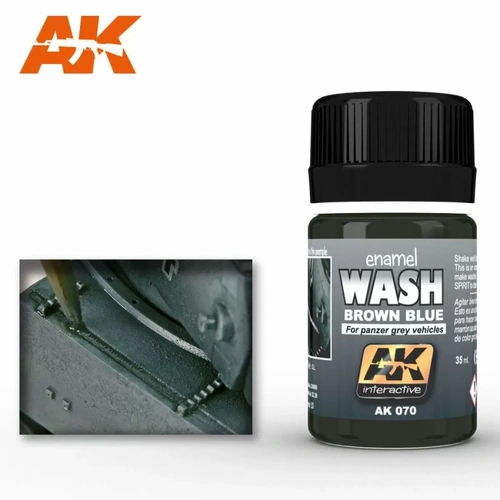 AK Interactive Weathering: Wash For Panzer Grey Vehicles 35ml Enamel Paint
