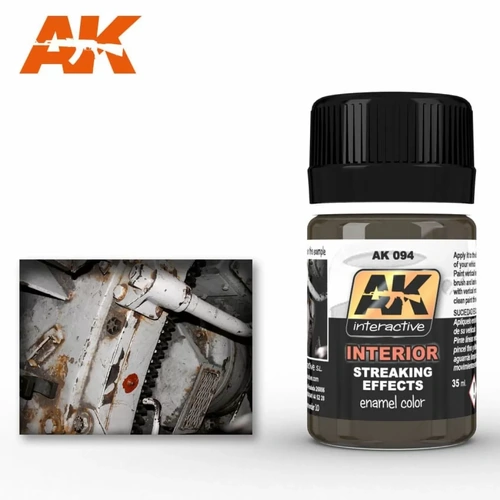 AK Interactive Weathering: Interior Streaking Grime 35ml Enamel Paint