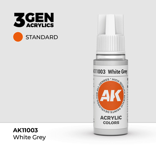 AK Interactive - 3 Gen Acrylics - White Grey 17ml