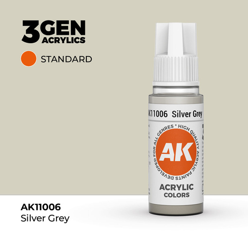 AK Interactive - 3 Gen Acrylics - Silver Grey 17ml