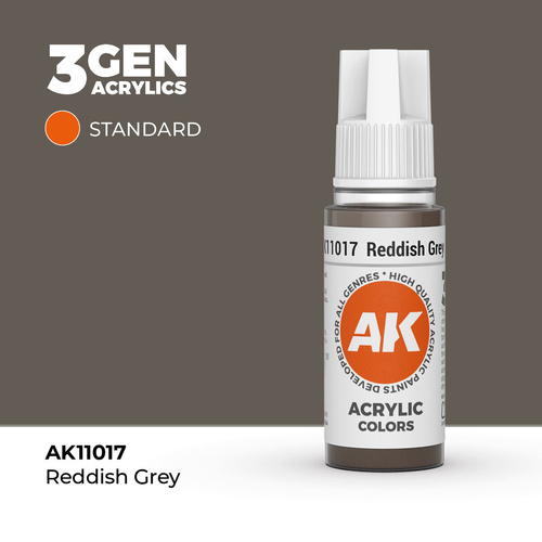 AK Interactive - 3 Gen Acrylics - Reddish Grey 17ml