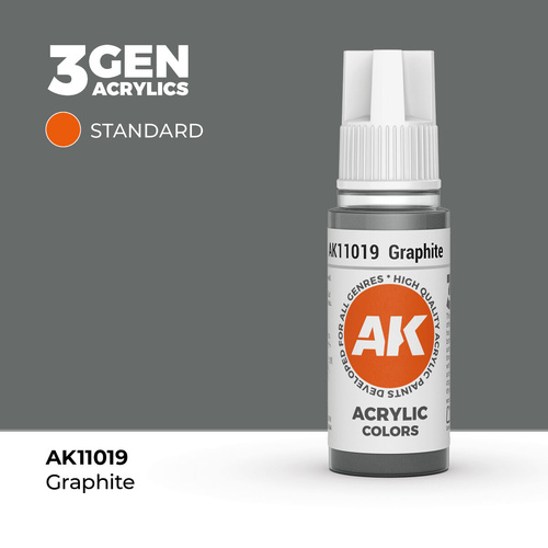 AK Interactive - 3 Gen Acrylics - Graphite 17ml