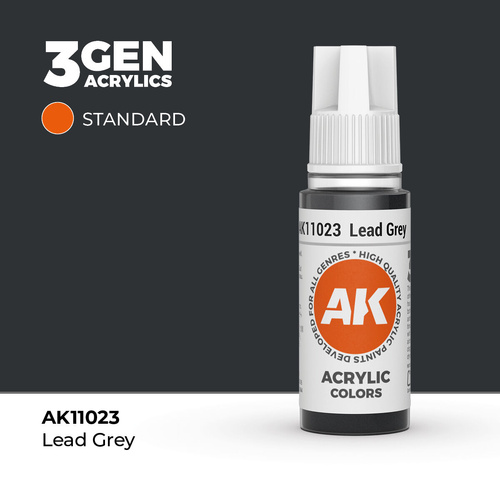 AK Interactive - 3 Gen Acrylics - Lead Grey 17ml