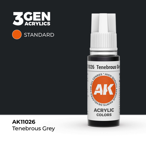 AK Interactive - 3 Gen Acrylics - Tenebrous Grey 17ml