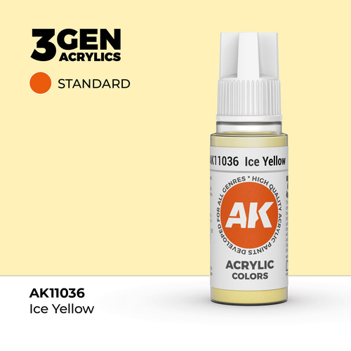 AK Interactive - 3 Gen Acrylics - Ice Yellow 17ml