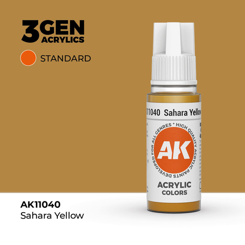 AK Interactive - 3 Gen Acrylics - Sahara Yellow 17ml
