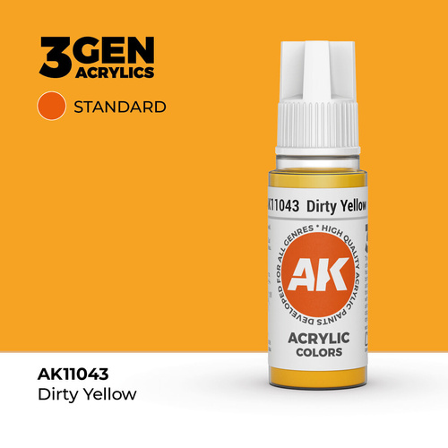 AK Interactive - 3 Gen Acrylics - Dirty Yellow 17ml