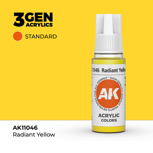 AK Interactive - 3 Gen Acrylics - Radiant Yellow 17ml