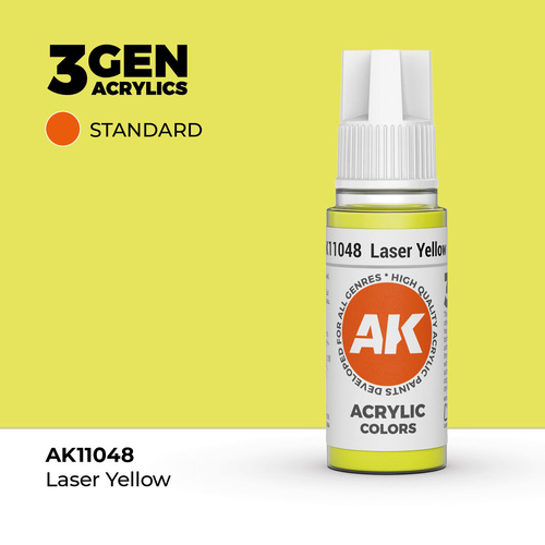 AK Interactive - 3 Gen Acrylics - Laser Yellow 17ml