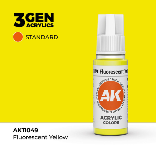 AK Interactive - 3 Gen Acrylics - Fluorescent Yellow 17ml