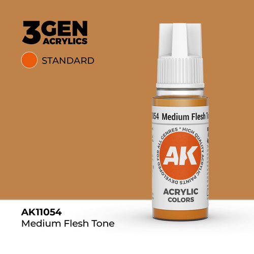 AK Interactive - 3 Gen Acrylics - Medium Flesh Tone 17ml