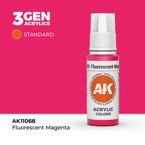 AK Interactive - 3 Gen Acrylics - Fluorescent Magenta 17ml