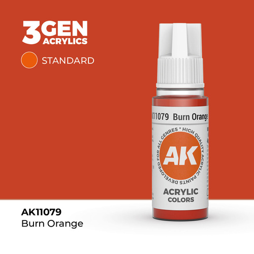 AK Interactive - 3 Gen Acrylics - Burn Orange 17ml