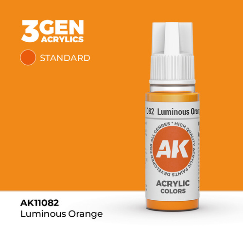AK Interactive - 3 Gen Acrylics - Luminous Orange 17ml