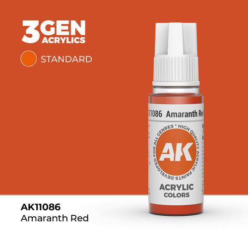 AK Interactive - 3 Gen Acrylics - Amaranth Red 17ml