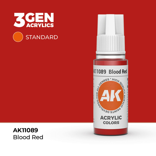 AK Interactive - 3 Gen Acrylics - Blood Red 17ml