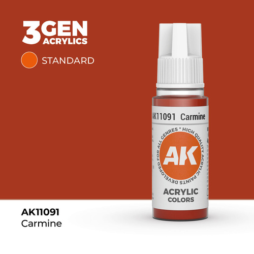 AK Interactive - 3 Gen Acrylics - Carmine 17ml
