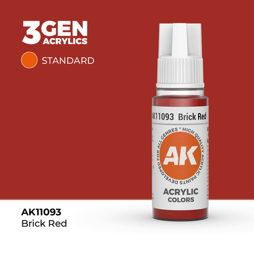 AK Interactive - 3 Gen Acrylics - Brick Red 17ml