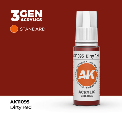 AK Interactive - 3 Gen Acrylics - Dirty Red 17ml