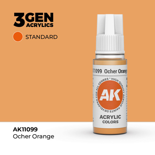 AK Interactive - 3 Gen Acrylics - Ocher Orange 17ml