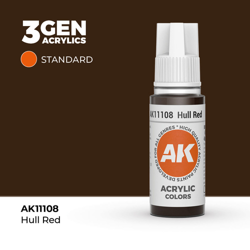 AK Interactive - 3 Gen Acrylics - Hull Red 17ml