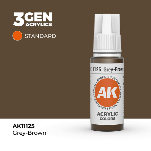 AK Interactive - 3 Gen Acrylics - Grey-Brown 17ml