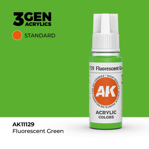 AK Interactive - 3 Gen Acrylics - Fluorescent Green 17ml