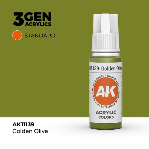 AK Interactive - 3 Gen Acrylics - Golden Olive 17ml