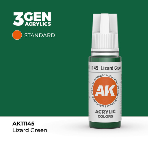 AK Interactive - 3 Gen Acrylics - Lizard Green 17ml