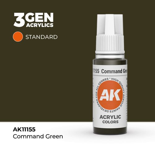 AK Interactive - 3 Gen Acrylics - Command Green 17ml