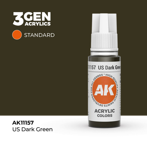 AK Interactive - 3 Gen Acrylics - US Dark Green 17ml