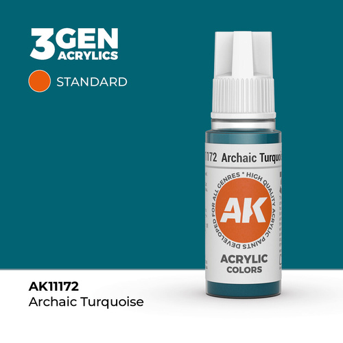 AK Interactive - 3 Gen Acrylics - Archaic Turquoise 17ml