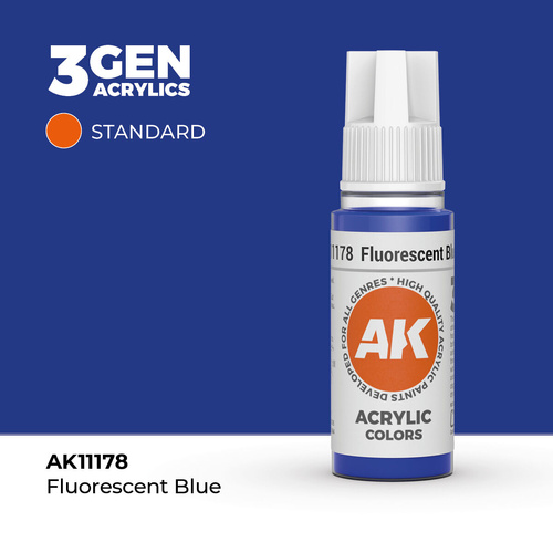 AK Interactive - 3 Gen Acrylics - Fluorescent Blue 17ml