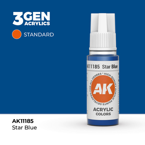 AK Interactive - 3 Gen Acrylics - Star Blue 17ml