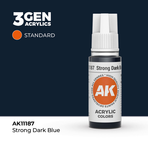 AK Interactive - 3 Gen Acrylics - Strong Dark Blue 17ml