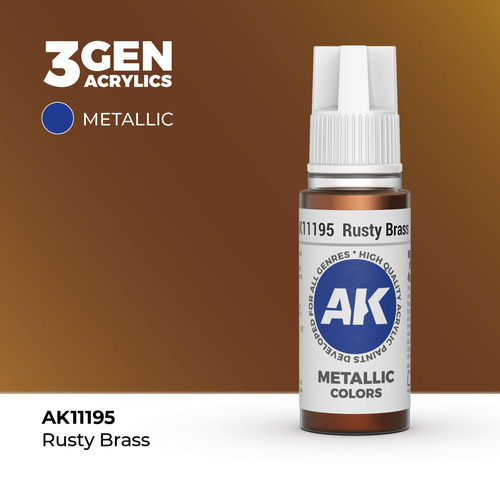 AK Interactive - 3 Gen Acrylics - Rusty Brass 17ml