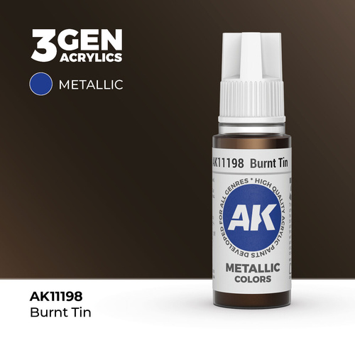AK Interactive - 3 Gen Acrylics - Burnt Tin 17ml