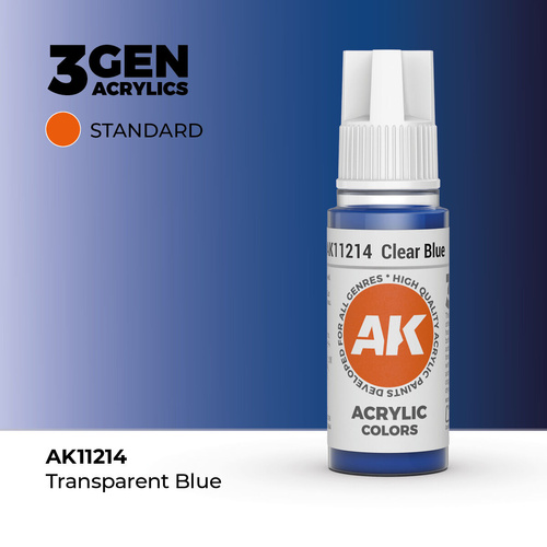 AK Interactive - 3 Gen Acrylics - Clear Blue 17ml