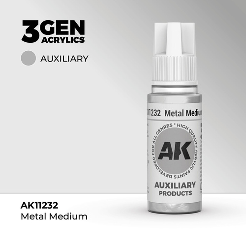 AK Interactive - 3 Gen Acrylics - Metal Medium 17ml