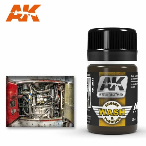 AK Interactive Weathering: Wash For Aircraft Engine 35ml Enamel Paint