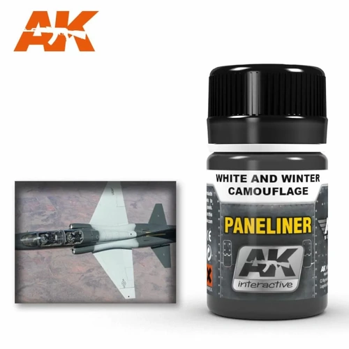 AK Interactive Weathering: Paneliner For White And Winter Camouflage 35ml Enamel Paint