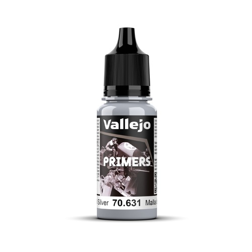 Vallejo Surface Primer Chainmail Silver 18 ml Acrylic Paint - New Formulation