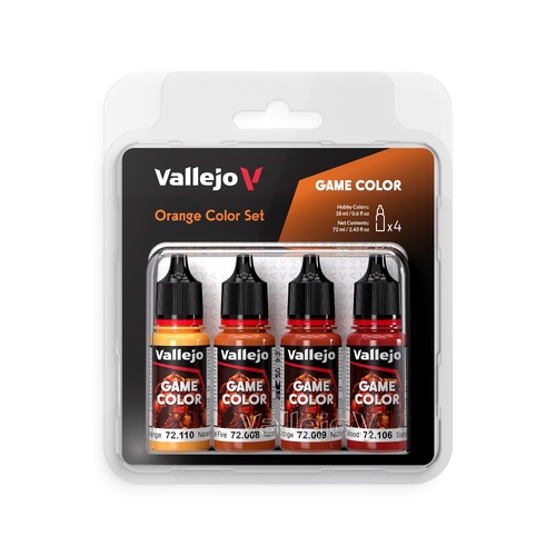 Vallejo Game Colour Orange Colours Acrylic Paint Set