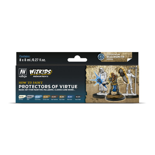 Vallejo Wizkids Premium set: Protectors of Virtue Acrylic Paint Set (8 Colour Set) 
