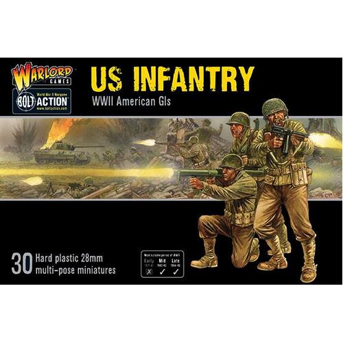 Bolt Action US Infantry  - WWII American GIs (Plastic)