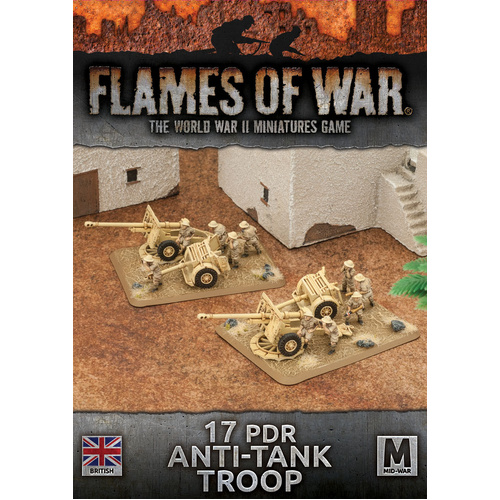 Flames of War: British: 17/25pdr Anti-Tank Troop (Plastic)