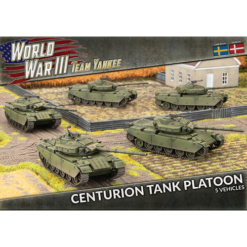 Team Yankee WWIII: Swedish: Centurion Tank Platoon (x5 Plastic)